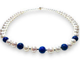Lapis Lazuli and Frewshater Pearl Necklace