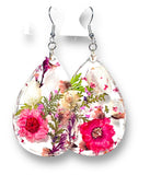 Pressed Flower Earrings/Real Flower Earrings/Resin Flower