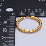 24K Gold Filled Hoop Earrings-Sleeper Earrings 15mm
