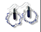 Amethyst Hoop Earrings