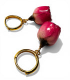 Real Rose Earrings - Janine Design