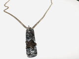 Gold Star and Moon Tag Necklace - Janine Design