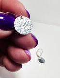 Silver Disk Earrings/Moon Earrings* - Janine Design