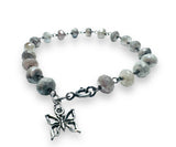 Mystic Grey Moonstone Chain Bracelet - Janine Design