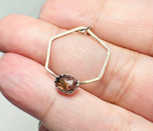 Tourmaline Hexagon Necklace/Gemstone Necklace