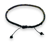 Adjustable Friendship Bracelet/Glass Friendship Bracelet 2-5 MM Bead Bracelet or Anklet - Janine Design