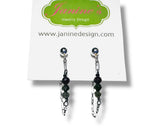 Chain Loop Earrings- Gemstone Earrings, Modern Chain Earrings