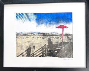 Acrylic Gel Prints- Framed, One of a Kind Artwork- Santa Cruz - Janine Design