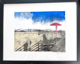 Acrylic Gel Prints- Framed, One of a Kind Artwork- Santa Cruz - Janine Design
