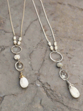 Moonstone Silver Circle Necklace