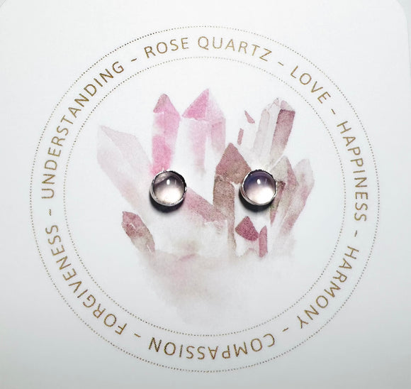 Rose Quartz 5mm Earrings