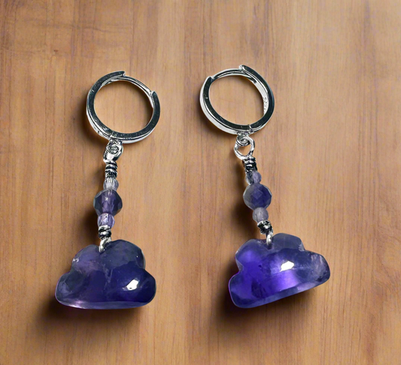 Cloud Earrings/Amethyst Cloud Earrings