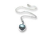 Aquamarine Sterling Necklace, March Birthstone Necklace