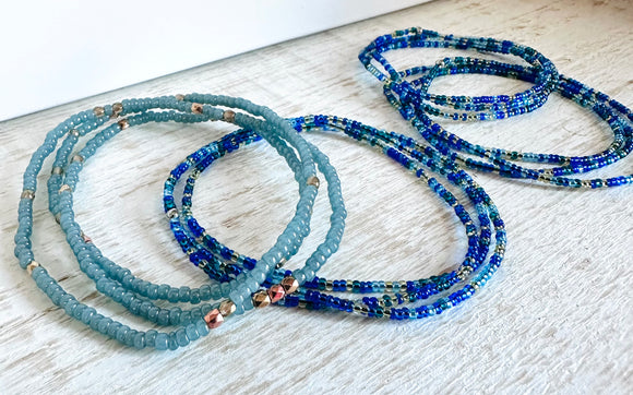 Stretch Wrap Necklace, Bracelet, anklet - Janine Design