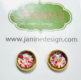 Pretty Pattern Studs/Affordable Earrings, Gift Earrings, Pattern Studs - Janine Design