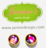 Pretty Pattern Studs/Affordable Earrings, Gift Earrings, Pattern Studs - Janine Design