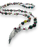 Angel Wing Gemstone Necklace - Janine Design