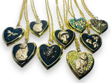Crystal Clay Locket/Brass Locket/Affordable Gift - Janine Design