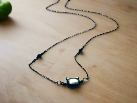Cat Necklace, Cute Kitty Necklace