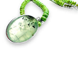 Prehnite green Gemstone Necklace - Janine Design