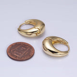Chubby Dome Minimalist Huggie Earrings