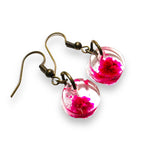 Pressed Flower Earrings/Real Flower Earrings/Resin Flower - Janine Design