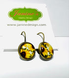 Sunflower Pattern Studs/Affordable Earrings, Gift Earrings, Pattern Studs - Janine Design
