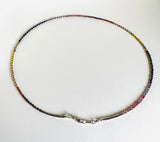 Dainty Gemstone Rainbow Necklace - Janine Design