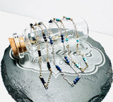 Dainty Gemstone Bracelet, Gemstone Bead Chain, Wire Wrapped Bracelet - Janine Design