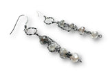 Chain Drop Earrings-Labradorite Gemstone - Janine Design