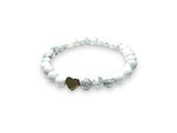 Gemstone Stretch Bracelet-Labradorite, agate, Calcite, Chalcedon - Janine Design