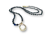 Brown and Blue sapphire Knotted Necklace*