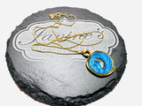 Moon Necklace, Enamel Pendant