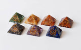 Soothing Crystals - Orgone Pyramids Set | 7 Chakra Set | Crystal Grid