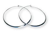 Large Silver Hoops*