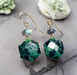 Ruby Zoisite Gemstone Earrings - Janine Design