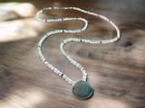 Beaded Gemstone Necklace- chalcedony Teardrop Teardrop*