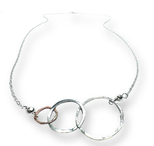 Family Circle Necklace/ Infinity Necklace/gold and Silver Necklace* - Janine Design