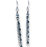 Chain Drop Earrings-hematite Gemstone