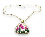 Polymer Clay Floral Sculpted Necklace - Janine Design