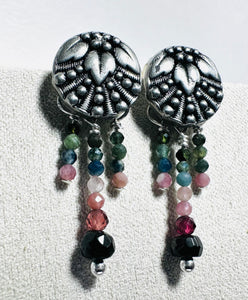 Tourmaline stud earrings - Janine Design