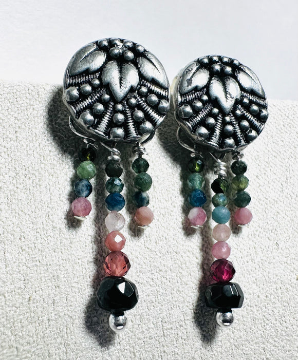 Tourmaline stud earrings - Janine Design