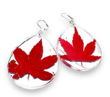 Pressed Flower Earrings/Real Flower Earrings/Resin Flower - Janine Design