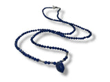 Lapis Beaded Necklace, Gemstone Necklace - Janine Design