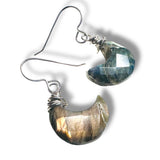 Labradorite Moon Earrings, Carved stones Star Earrings/Earrings, Celestial  Earrings, Moon Earrings, Star Earrings - Janine Design