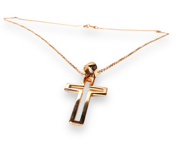 Cross-Rose Gold - Janine Design