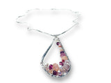 Teardrop Pendant, Wire wrapped Crystal Pendant