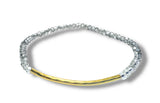 Crystal and Brass Bar Bracelets