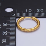 24K Gold Filled Hoop Earrings-Sleeper Earrings 15mm