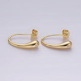 Molten Drop Minimalist French Hook Earrings